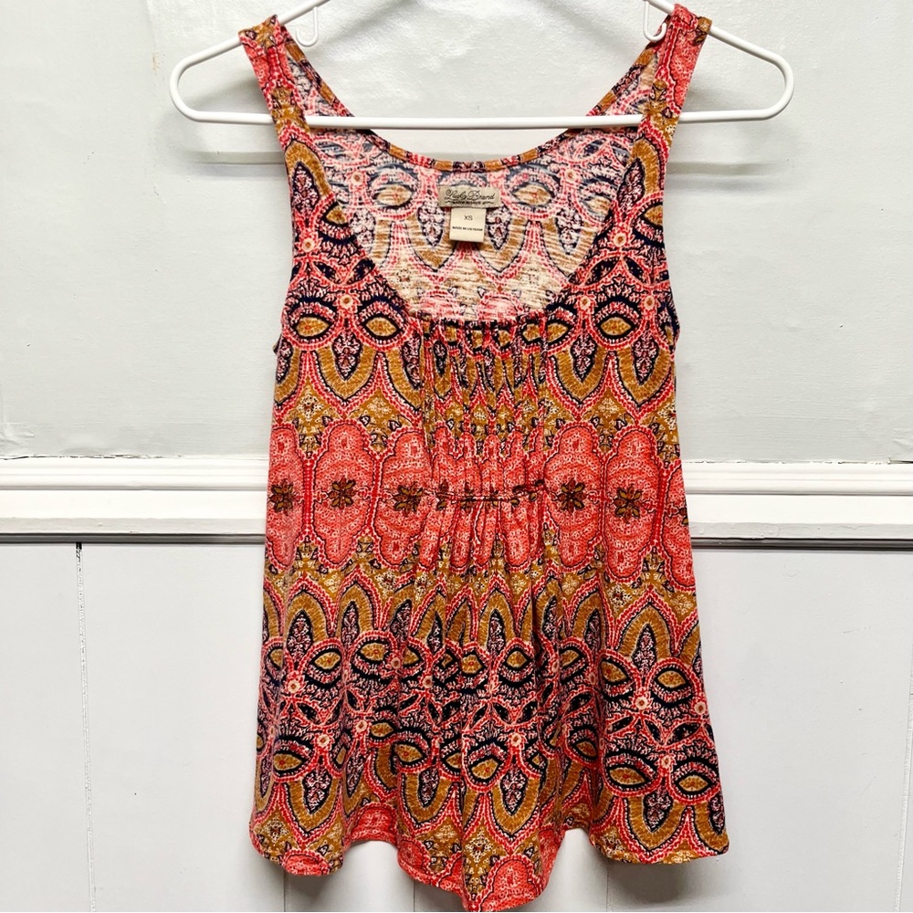 Lucky Brand boho Patterned Tank Top Size XS